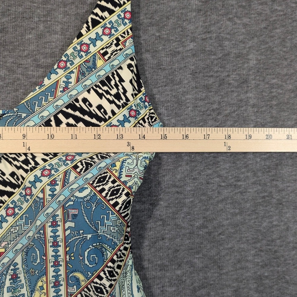 Jantzen Womens Paisley Geometric Mixed Print One Piece Swimsuit Blue Black Sz 8 - Picture 5 of 8